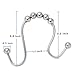 Amazer Shower Curtain Hooks Rings Double Shower Curtain Rings Stainless Steel Rust-Resistant Double Glide Shower Hook Rings for Bathroom Shower Rod Curtains, Polished Chrome, Set of 12 Hooks