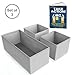 Drawer Organizer - Foldable Fabric Storage Bins 3 Set (Gray) - eBook Included - 100% Clutter Free - Great Baby Closet Organizer, Clothing Storage, Toy Storage - Keeps Underwear, Bras, Socks, Onesies