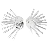 HITSAN 20PSC Foldable Car Lock Opener Double Sided Locksmith Tools Set Stainless Steel