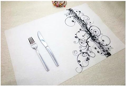4pc Large Size Silicone Gel Place-mat For Great Dinning Experience, Heat Resistance and Water Proof, Non Slippery, High Level of Insulation for Pots and Pans - Semi-Transparent White Musical