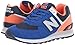 New Balance Men's 574 V2 Pebbled Sport Sneaker, Team Royal/Dark Mango, 8