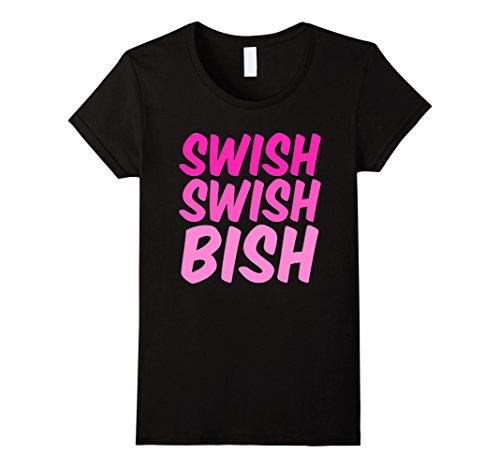Womens SWISH SWISH BISH T-Shirt Medium Black