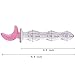 Crystal Glass Pleasure Wand Dildo Penis - AKStore - Half-Moon, Pink