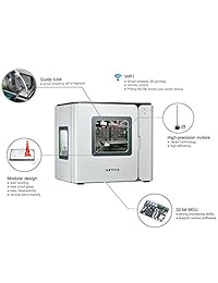 Instone Inventor Pro 3d Printer Kit climatizada cama extremo caliente tarjeta micro SD visualización táctil WiFi Enclosed cuerpo Gran Impresora 3d filamento pla impresora 3d de computadora simple Apoyo todos los filamentos, Amarillo
