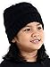 Kids Cable Knit Beanie for Girls & Boys - Baby & Toddler Winter Hats for Children Ages 2 & Up Black