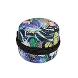 For Echo Dot / All-New Echo Dot 2 (2nd Generation) Portable Hard Carrying Case Travel Bag Protective Pouch Box -Extra Room for USB Cable and Wall Charger (Butterfly Color)