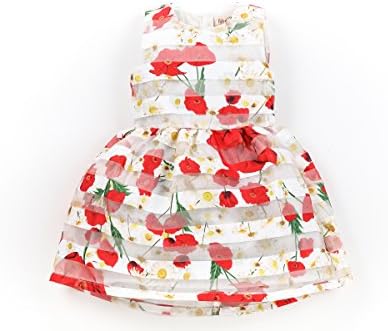 Aikobaby Baby Girls Floral Print Sleeveless Summer Dress 1-6Y