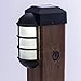 Sterno Home Solar LED Post Cap Light with Solar Panel, Rechargeable Battery