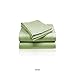Crystal Towels Microfiber Bed Sheets Set - 3-Piece Soft Sheet Set, Stripe Pattern w/Sateen Finish, Queen Size Sheets Deep Pocket Set - Sage