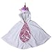 Storybook Wishes Little Girls White and Rainbow Unicorn Hooded Cape