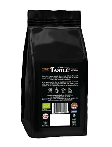 CAFE TASTLE PERU ORGANIC MEDIUM-DARK ROAST 100% ARABICA WHOLE BEAN COFFEE, 8.82 OZ, BROWN