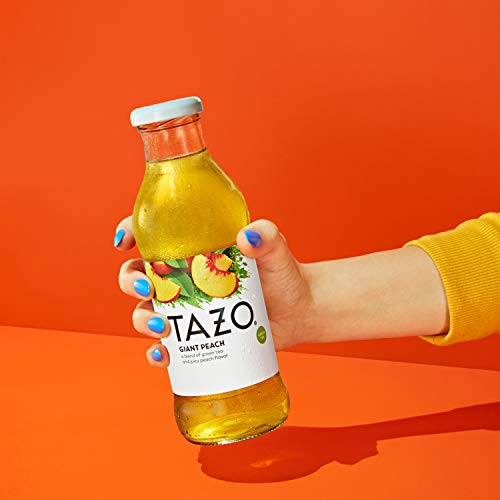 Tazo Iced Tea, Giant Peach, 13.8 Ounce Glass Bottles (Pack Of 8) on