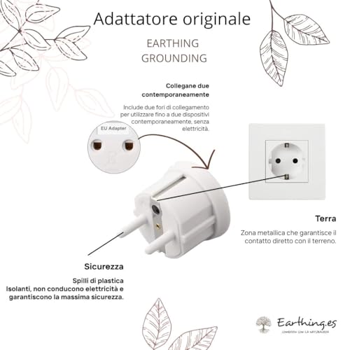 Earthing Grounding Sheet in Organic Cotton with Silver Fibre – Ground Connection with Cable and Adapter – Stress Reduction, Better Sleep and Renewed Energy 200 x 200 x 30 cm)