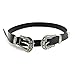 Harmony Life Women Vintage Boho Belt Double Buckle Retro Carved Waist Belt Metal Western Coachella Style (double buckles silver)