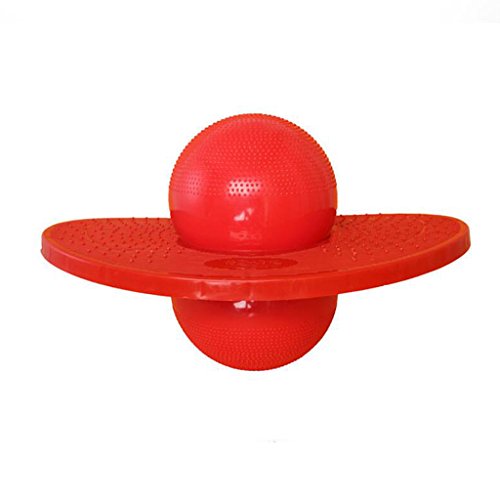 MagiDeal Hopper Balance Pogo Jumping Exercise Bounce Space Fitness Ball-Red