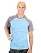 Champion Men's Double Dry Cotton T-Shirt, Cyan Blue Heather/Ox Gray, Large