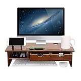 Sundale Bamboo Wood Monitor Stand Ergonomic