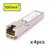 SFP to RJ45 Copper Module - 1000BASE-T Mini-GBIC Gigabit Transceiver for Cisco GLC-T/SFP-GE-T, Meraki MA-SFP-1GB-TX, Ubiquiti UF-RJ45-1G, D-Link, Supermicro, Netgear, TP-Link, up to 100m Pack of 4