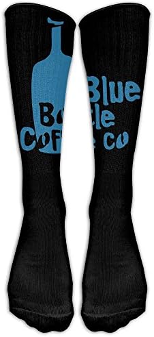 Blue Bottle Coffee Over-the-Calf Tube Compression Socks Long Dress Training Socks Crew Athletic Sport Soccer Socks