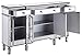 Elegant Lighting 3 Drawer 4 Door Cabinet in Silver Clear 60