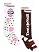 Charms Candy Tootsie Roll Pop Womens 2 pack Knee High Socks (9-11 (Shoe: 4-10), Brown/White Tootsie)