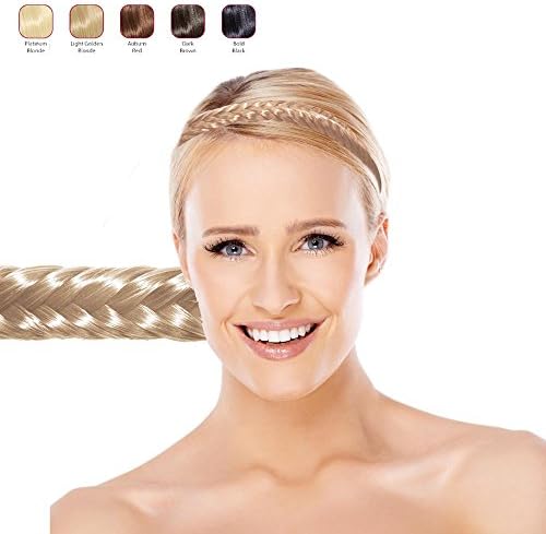 Hollywood Hair - Hairband with Fish Tail Plaited Hair (Platinum Blonde)