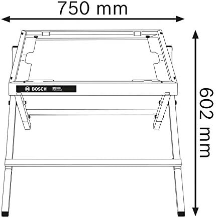 Bosch Professional GTA 6000 Gravity-Rise Saw Stand (750 mm, Length Suitable for GTS 10 XC), Blue - Image 4