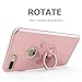 iPhone 7 Plus Thin Hard Cover Case with 2PCS Ring Kickstands, Advaka Ultra Slim Hard PC Bumper Case Cover with Ring Holder Kickstand for Apple iPhone 7 Plus (Rose Gold)