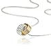 Two Tone Love Knot Pendant Necklace 925 Sterling Silver & 14k Gold Filled, 18