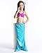 4 Pcs Girls Swimsuit Mermaid Tails for Swimming Princess Bikini Bathing Suit Set