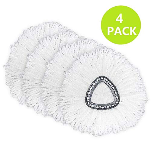 4 Pack Spin Mop Replacement Head Microfiber Mop Head Refills Easy Cleaning Mop Head Replacement