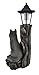 Zeckos Watchful Wolf Sculptural Solar Lantern Statue