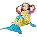 Catalonia Kids Flounder Blanket, Hooded Wearable Snuggle Tail Blanket, Super Soft Plush Sleeping Bags for Children Boys Girls, Gift Idea
