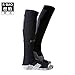 MIUCOO Football Sock Compression Socks Football Running Sport Gym Cale (Black)