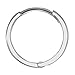 14k REAL White Gold 2mm Thickness Hoop Huggie Earrings (13 x 13 mm)