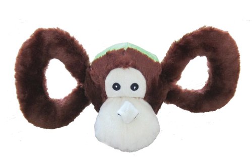 Jolly Pets Jolly Tug-a-Mal Monkey Tug/Squeak Toy, Medium