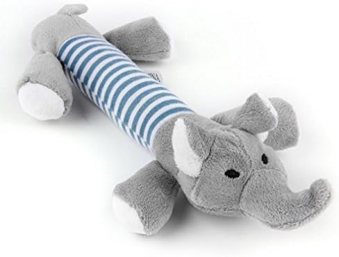 Toy for Dogs Elephant Squeaker - Dental Treat, Bite Resistant, Indestructible Non-Toxic Strong Tooth Cleaning Dog Toy for Pet Training, Playing, Chewing - Soft Rubber, Bouncy, Tennis Ball