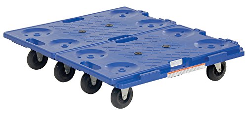 image for Vestil PCS-1626 Plastic Interlocking Dolly with Polypropylene Caster, 