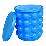 Ice Bucket,Large Silicone Ice Bucket & Ice Mold with lid, (2 in 1)Space Saving Ice Cube Maker, Silicon Ice Cube Maker beijimaoyi, Portable Silicon Ice Cube Maker
