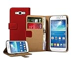 Membrane - Red Wallet Book-Style Case for Samsung Galaxy Grand Neo (GT-i9060, GT-i9060DS, GT-i9060L) - Flip Phone Cover