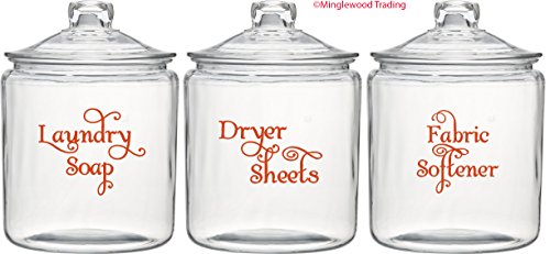 Ivory - Laundry Room Vinyl Decal Set - Laundry Soap - Fabric Softener - Dryer Sheets - V1 - 20 COLOR OPTIONS