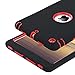 DOMAVER iPad Mini 2 Case,iPad Mini Case,iPad Mini 3 Case,Heavy Duty Shockproof Rugged Cover 3 In1 Hard PC+Silicone Hybrid Impact Resistant Full Body Protective Case for iPad Mini 1/2/3-Black/Red
