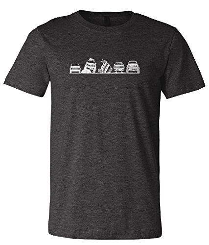 Men's Cherokee XJ Evolution Jeep Shirt Medium Heather Gray