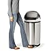 simplehuman Semi-Round Step Trash Can, Stainless Steel, 30 L / 7.9 Gal