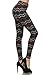 Leggings Depot Ultra Soft Women's Popular Best Printed Fashion Leggings Collection1 (Peacock Chevron Tribal)