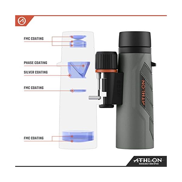 Athlon Optics 8x42 Neos G2 HD Fernglas mit Augenentlastung für Erwachsene und Kinder, Hochleistungs-Fernglas für Jagd, Vogelbeobachtung und mehr – Bild 6