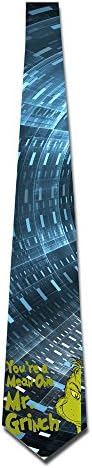HOTOU Customized Men's Youre A Mean One Mr.Grinch Fashion Tie Skinny Neckties