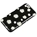 iPhone 6S Case, Dimaka Cute Daisy Floral Flower Designed Glitter Pattern Full Cover Protective, 2 Layers Hybrid Case, Trendy Girly Sturdy Black Hard Case for iPhone 6/6S 4.7 inches (Daisy)