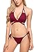 ADOME Women's Bathing Suit Two Pieces Bikini Set Strap Swimsuit Tie Side Bottom