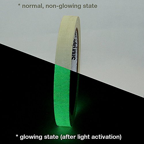 Shurtape P-661 Glow in the Dark Gaffers Tape: 1/2 in. x 30 ft. (Luminescent Lime Green)